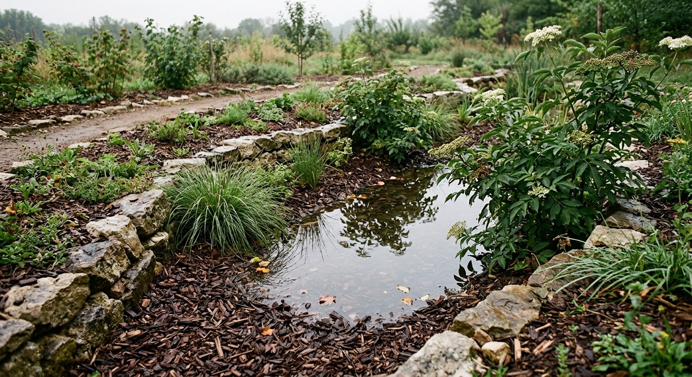 Passive Water Catchment and Swale
